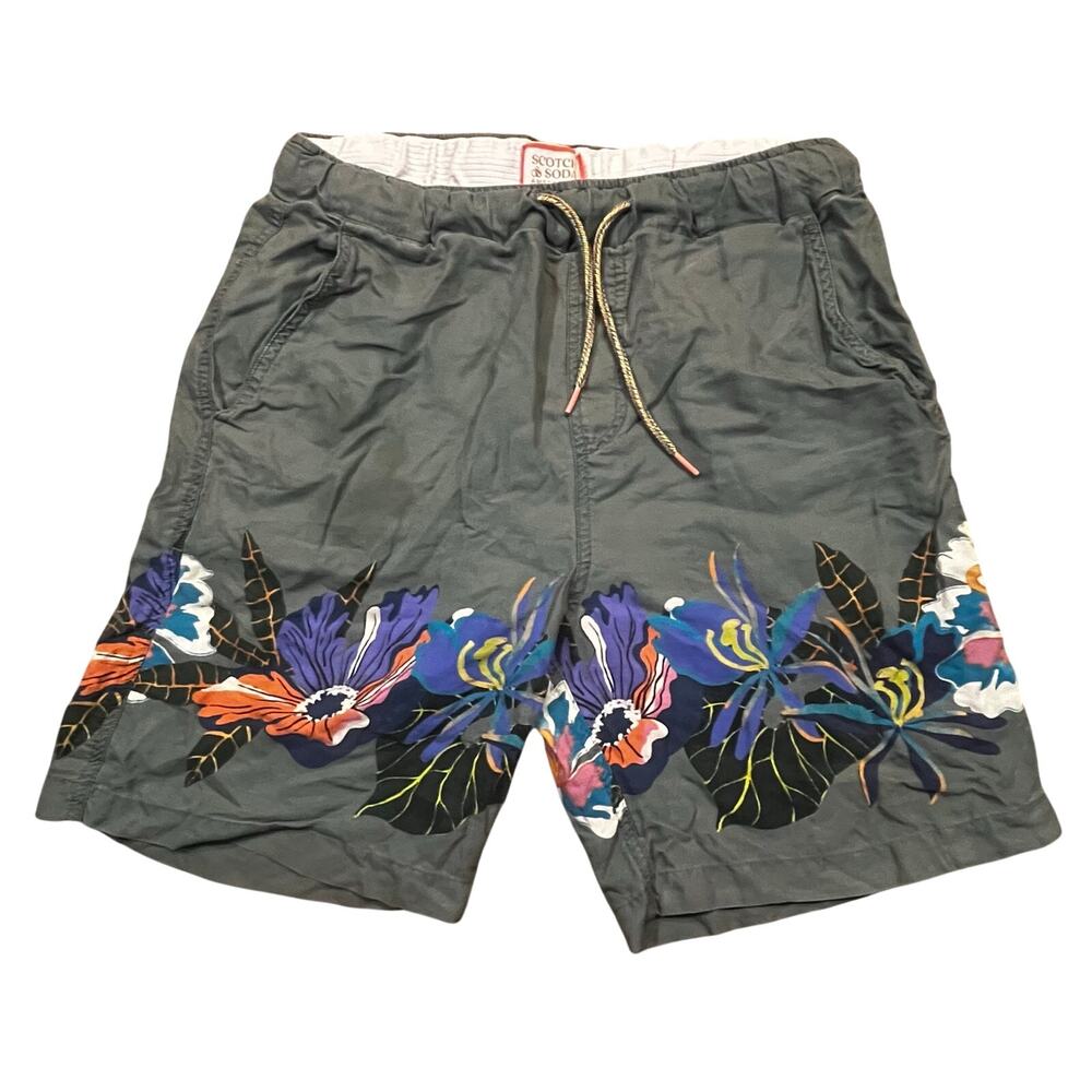 Scotch & Soda Swim Trunks Mens M Floral Tropical‎ Beach Vacation Summer Resort